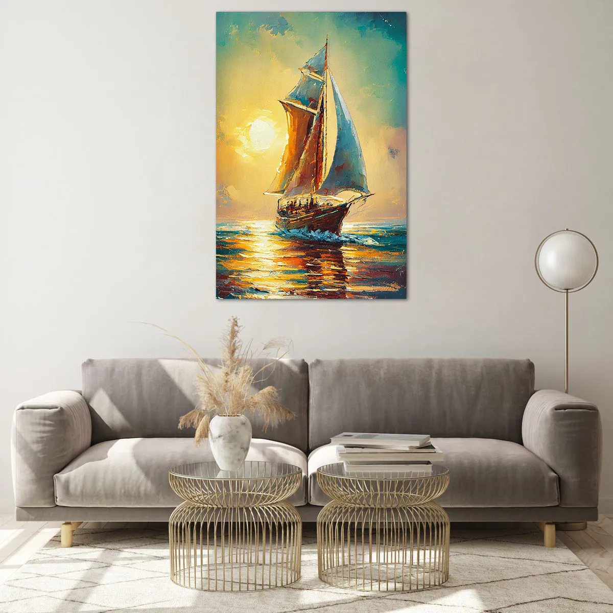 Glass picture - Under Full Sails - 80x120 cm