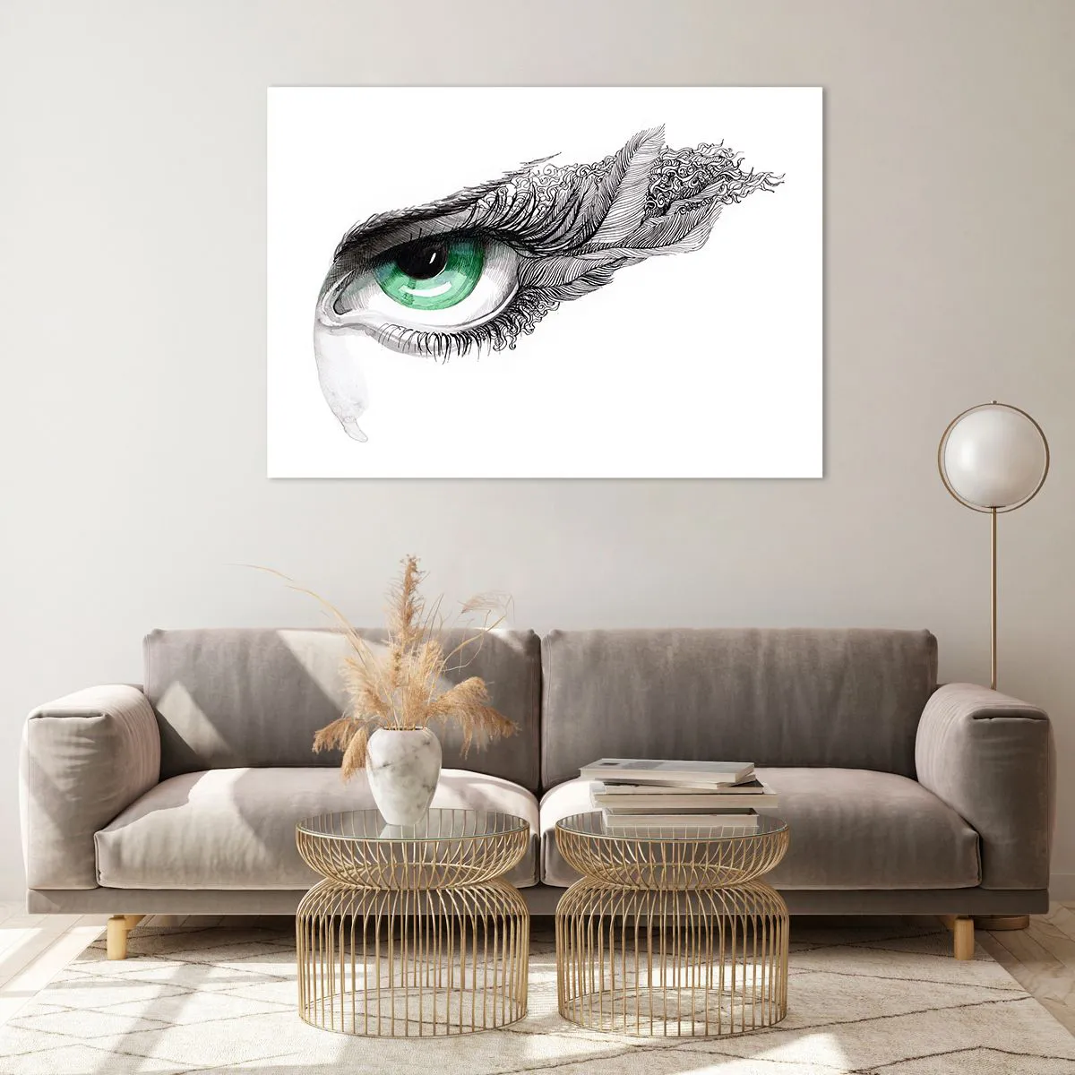 Tablou pe sticlă - Frumoasă și gata de atac - 100x70 cm