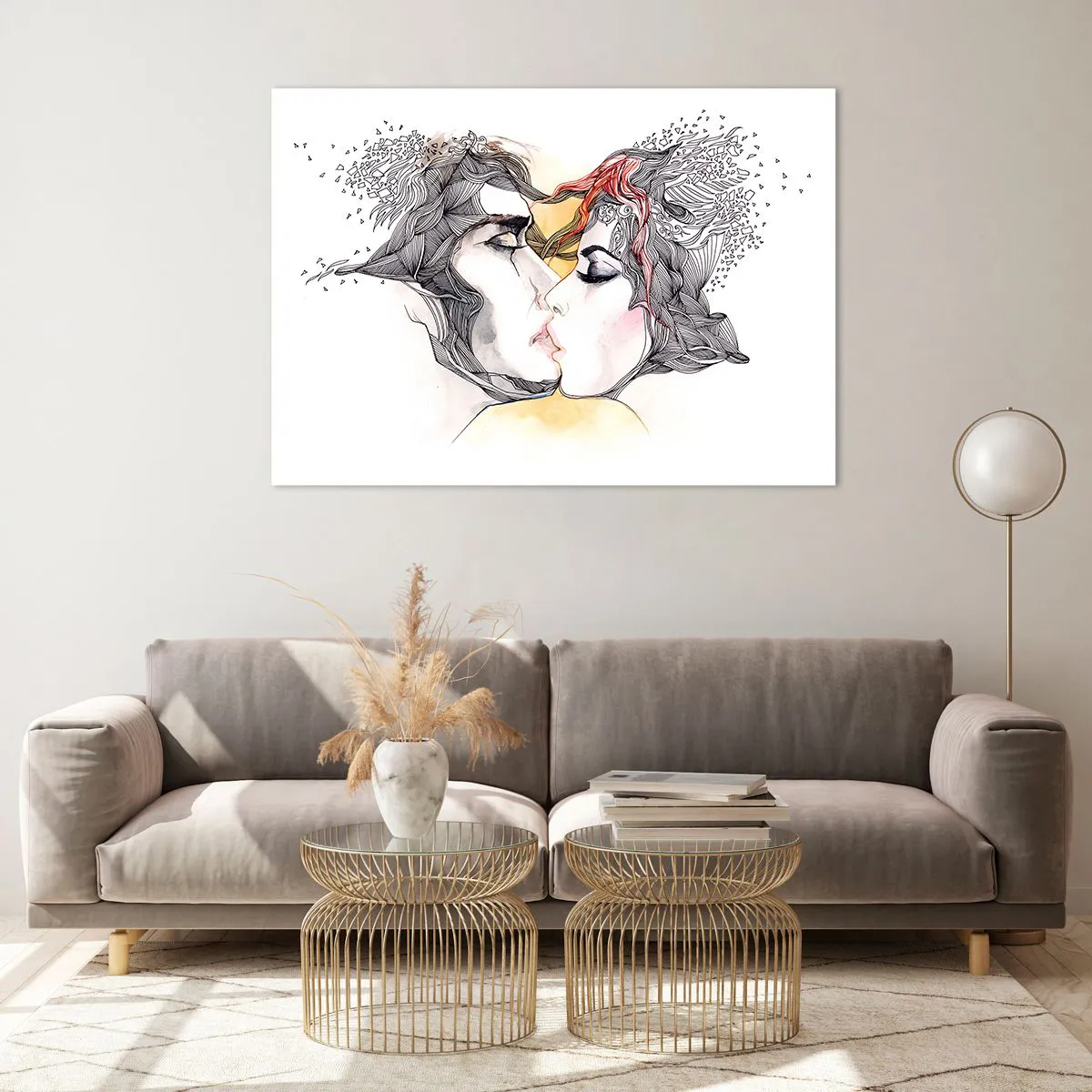 Glass picture - World Does Not Exist - 100x70 cm