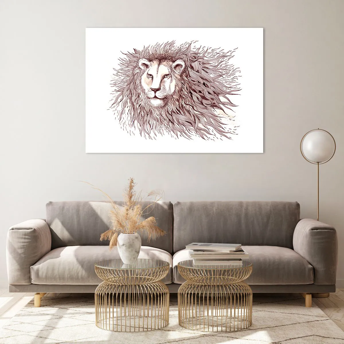 Quadro em vidro - Senhor das Chamas - 100x70 cm