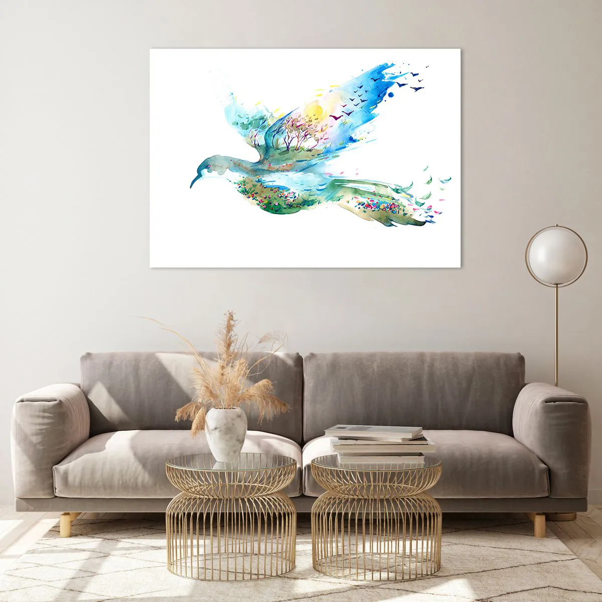 Glass picture - On The Wings Of Nature - 100x70 cm