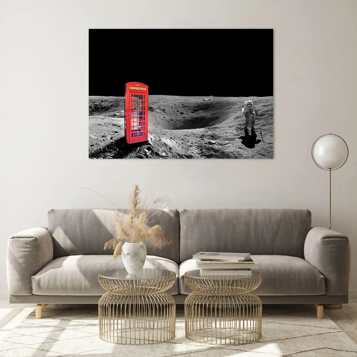 Billede på glas - Kosmisk vittighed - 100x70 cm