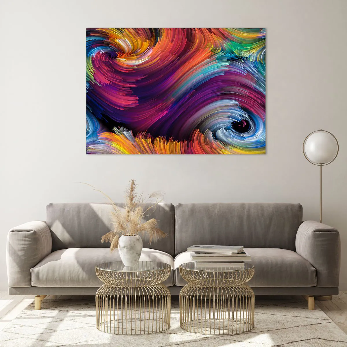 Schilderen op glas - Het begin van een nieuwe wereld - 100x70 cm