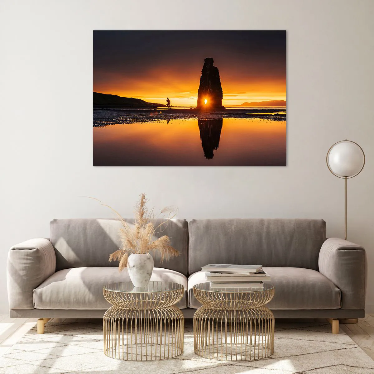 Glastavla - Bild på glas - Bara du och naturen - 100x70 cm