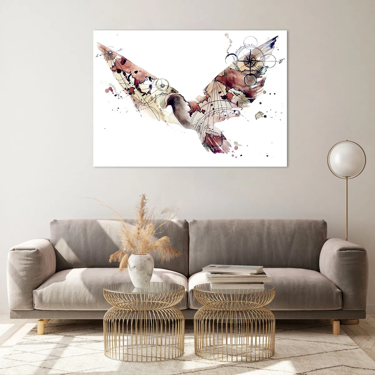 Quadro em vidro - Andarilho voador - 100x70 cm