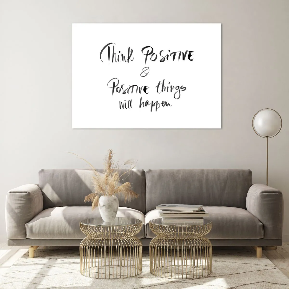 Glasbild - Bild auf glas - Eine motivierende Inschrift im minimalistischen Stil - 100x70cm - Wie soll man leben? - Moderne Wanddekoration für Wohnzimmer und Schlafzimmer ARTTOR