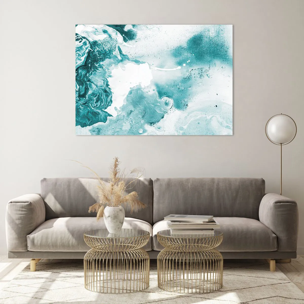 Glass picture - Lakes of Blue - 100x70 cm