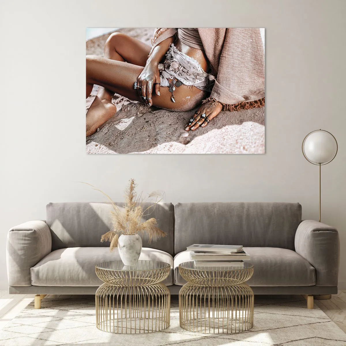 Üveg kép - A hullámok vetettek partra? - 100x70 cm