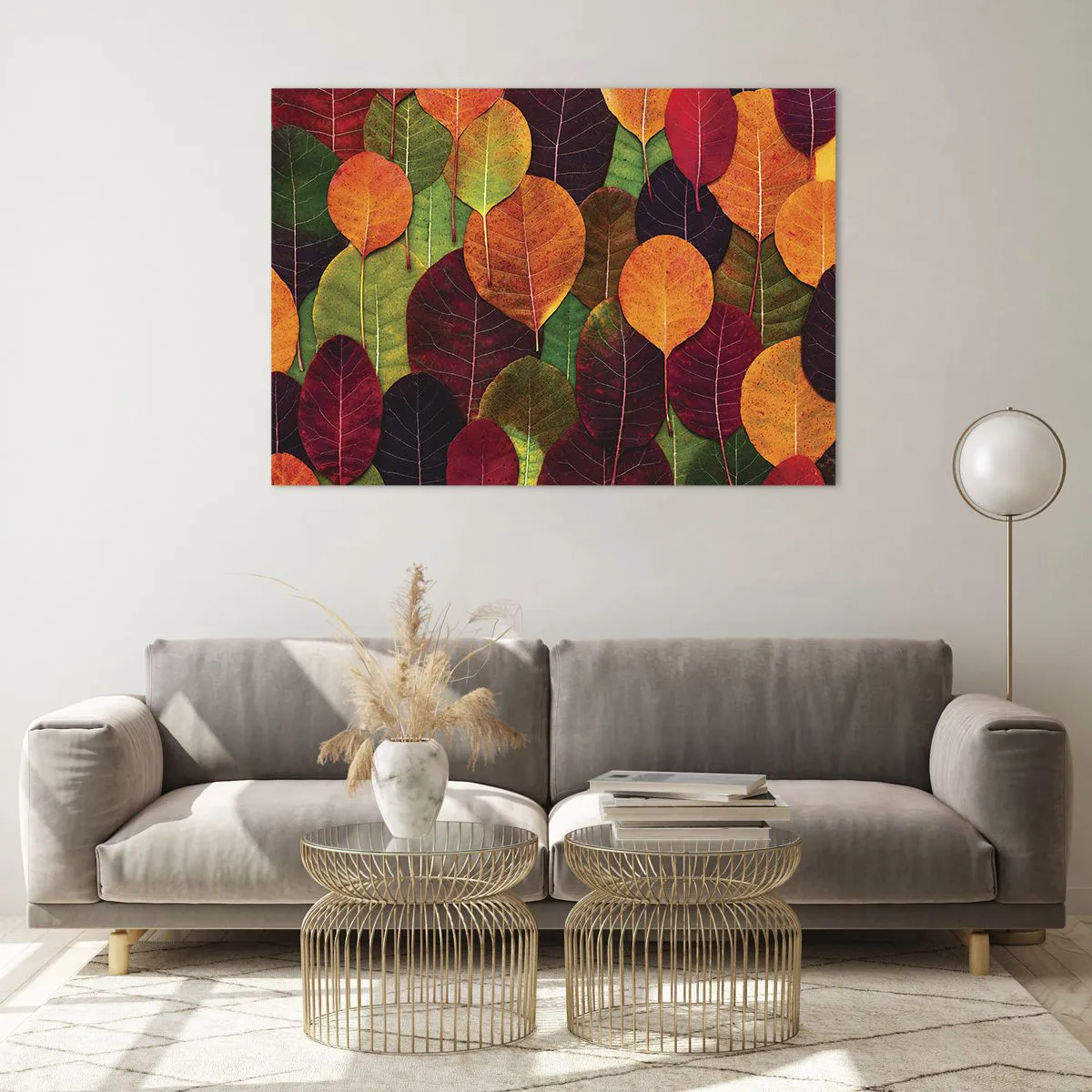 Obraz na skle - Jesenná mozaika - 100x70 cm