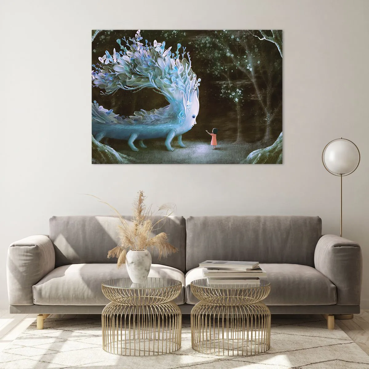 Glass picture - Fantastic Encounter - 100x70 cm