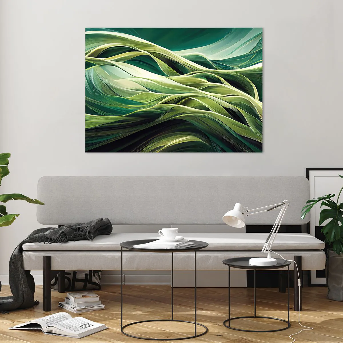 Glass picture - Abstract Playing Green - 100x70 cm