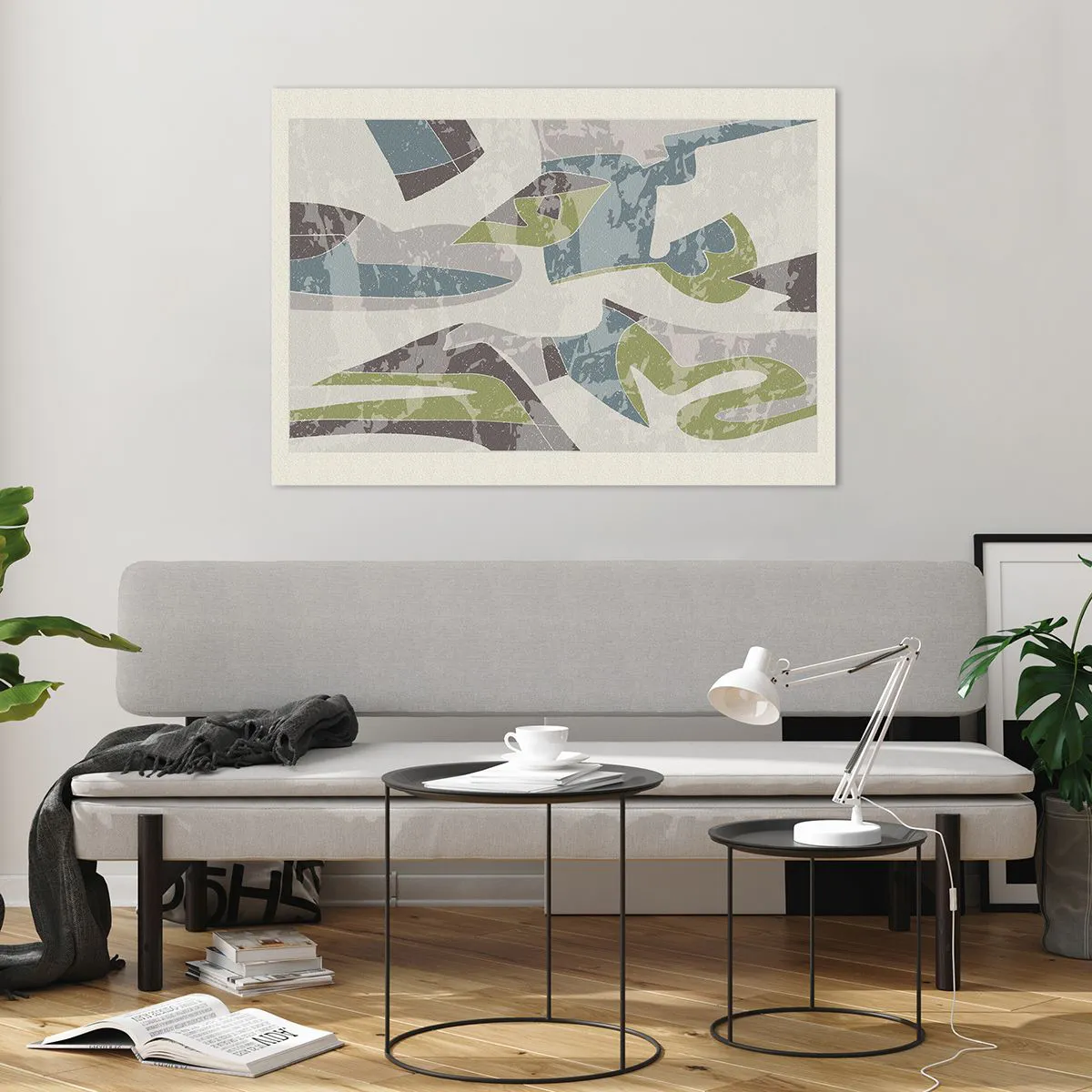 Glass picture - Composition with Window Pane - 100x70 cm