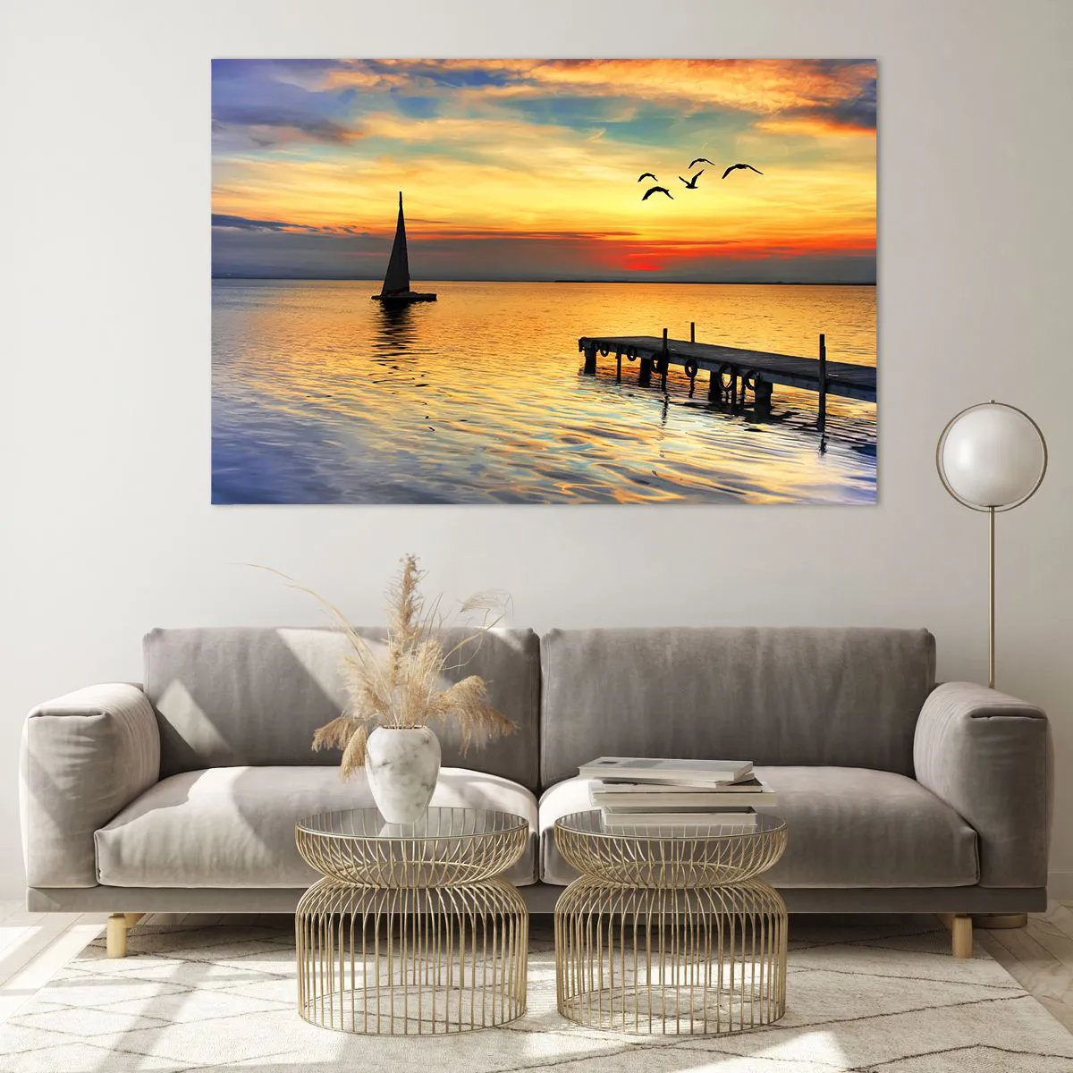 Glass picture - Evening Returns - 120x80 cm