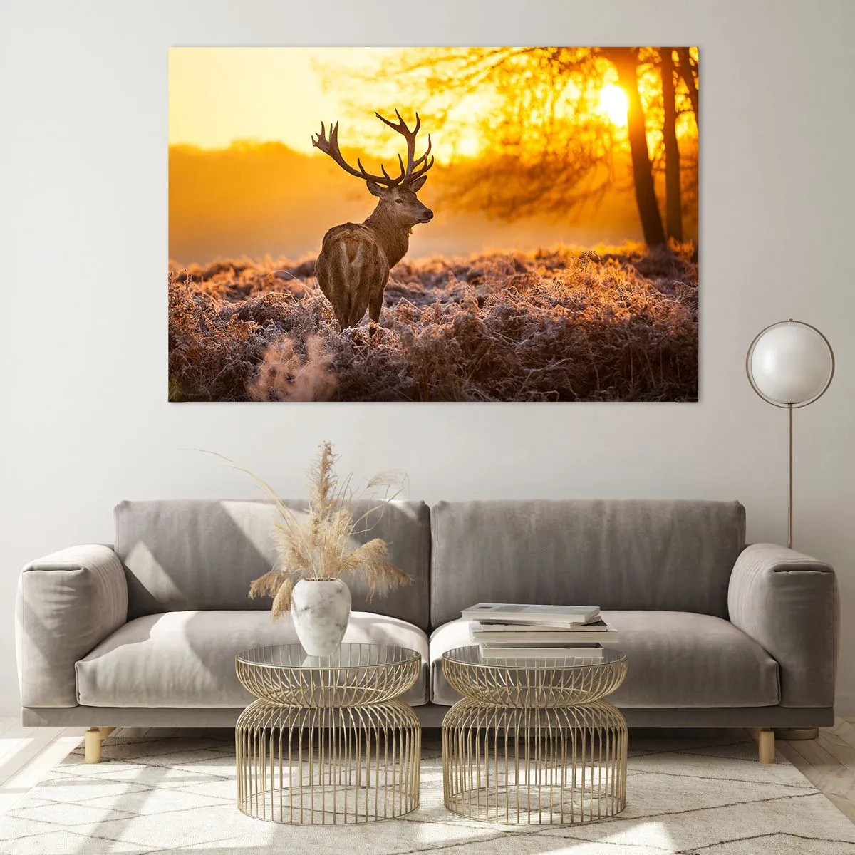 Üveg kép - Az őszi erdő királya - 120x80 cm