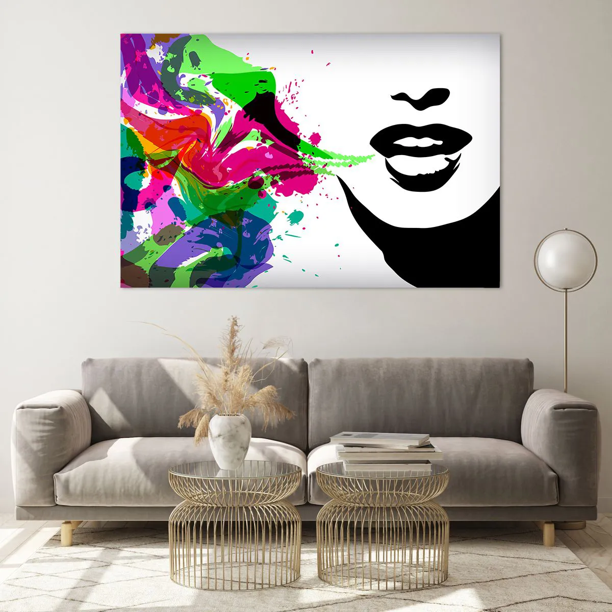 Glass picture - Tale in Colours of a Rainbow - 120x80 cm