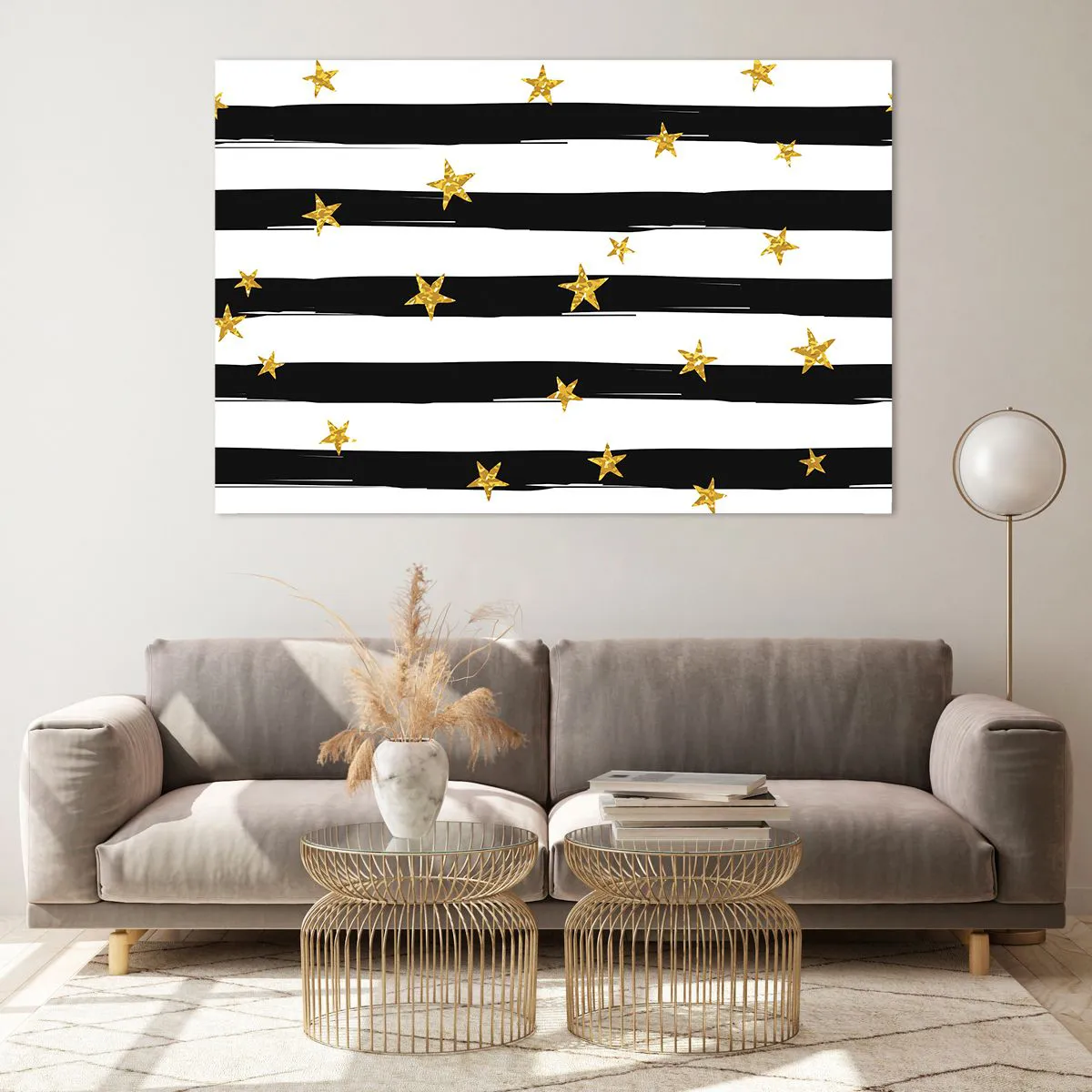 Schilderen op glas - We zijn allemaal geboren onder een gelukkige ster - 120x80 cm