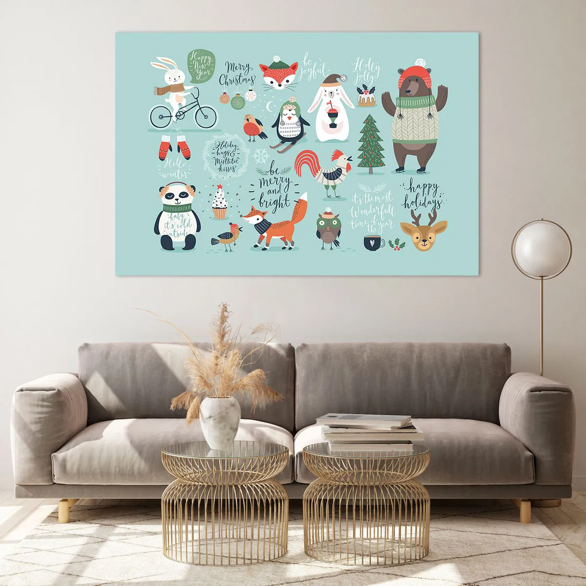 Glass picture - Let Christmas Last Forever! - 120x80 cm