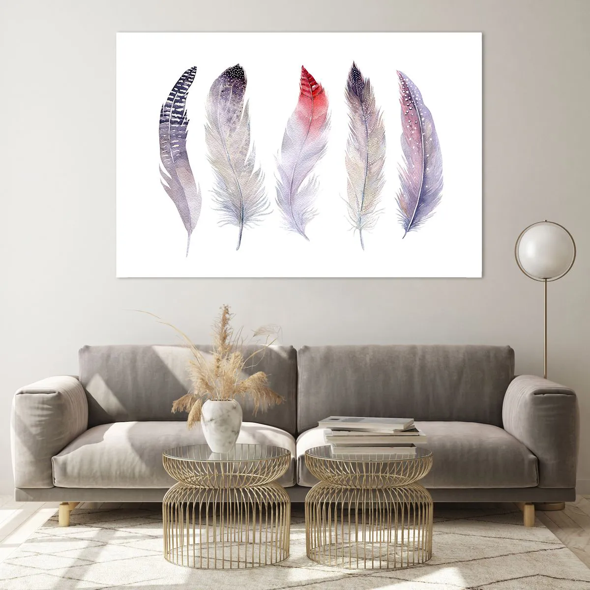 Tablou pe sticlă - Delicate ca o ceață multicoloră - 120x80 cm