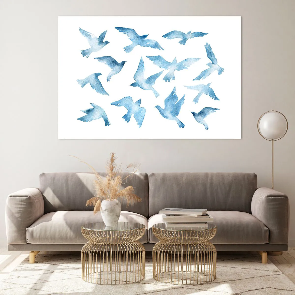 Obraz na skle - Nebeští ptáci - 120x80 cm