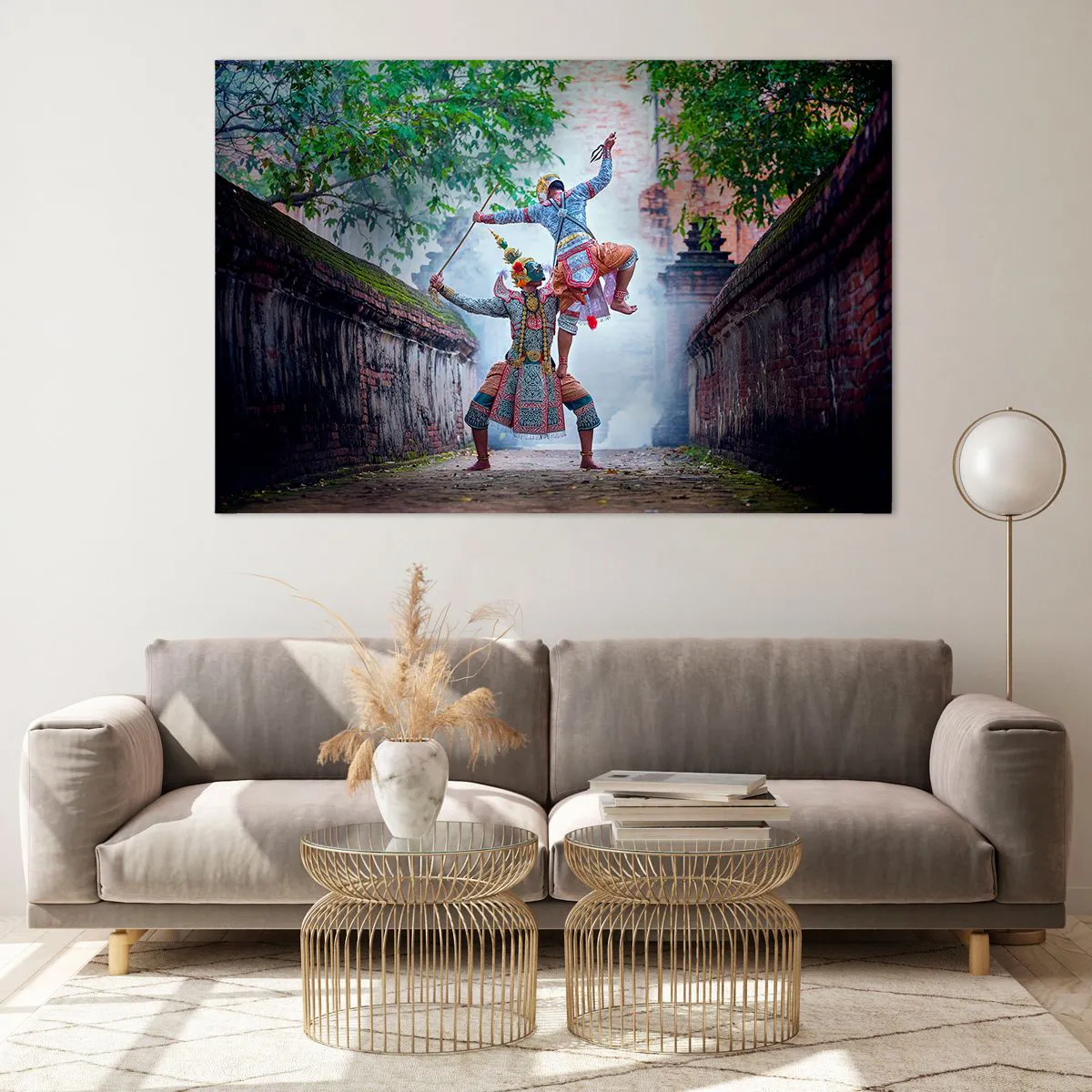 Glastavla - Bild på glas - Dödligt vacker dans - 120x80 cm