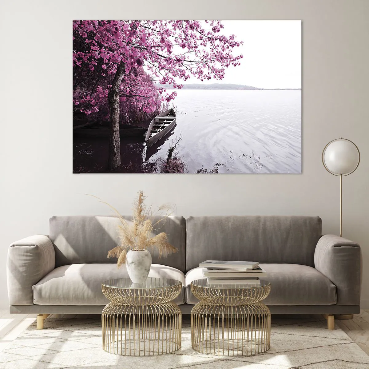 Glass picture - In Pink Silence - 120x80 cm