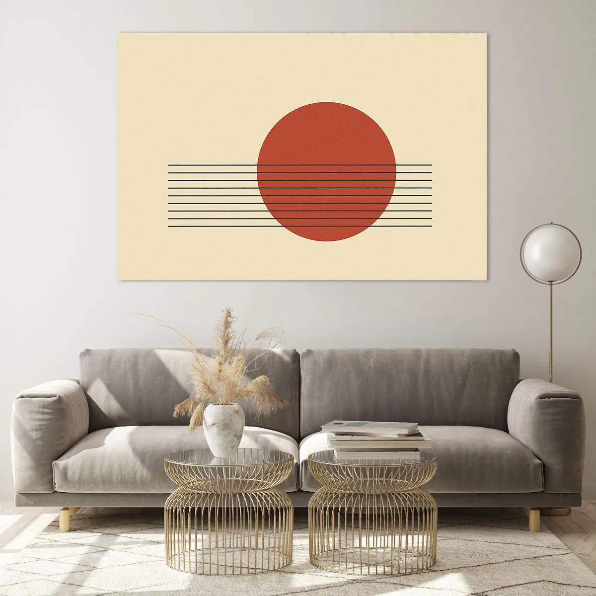 Quadro em vidro - Em círculo e mais além - 120x80 cm