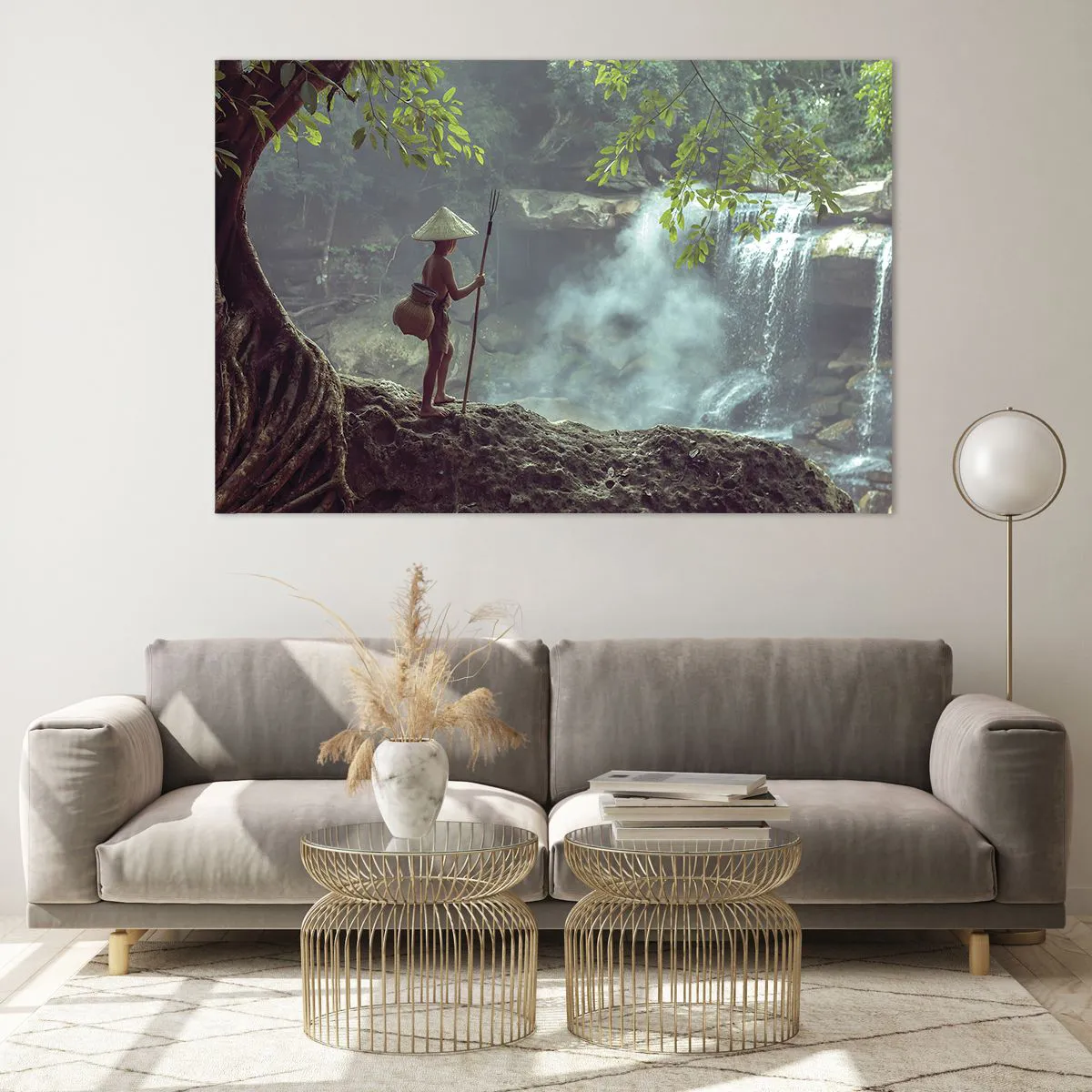 Üveg kép - Barátságban a természettel - 120x80 cm