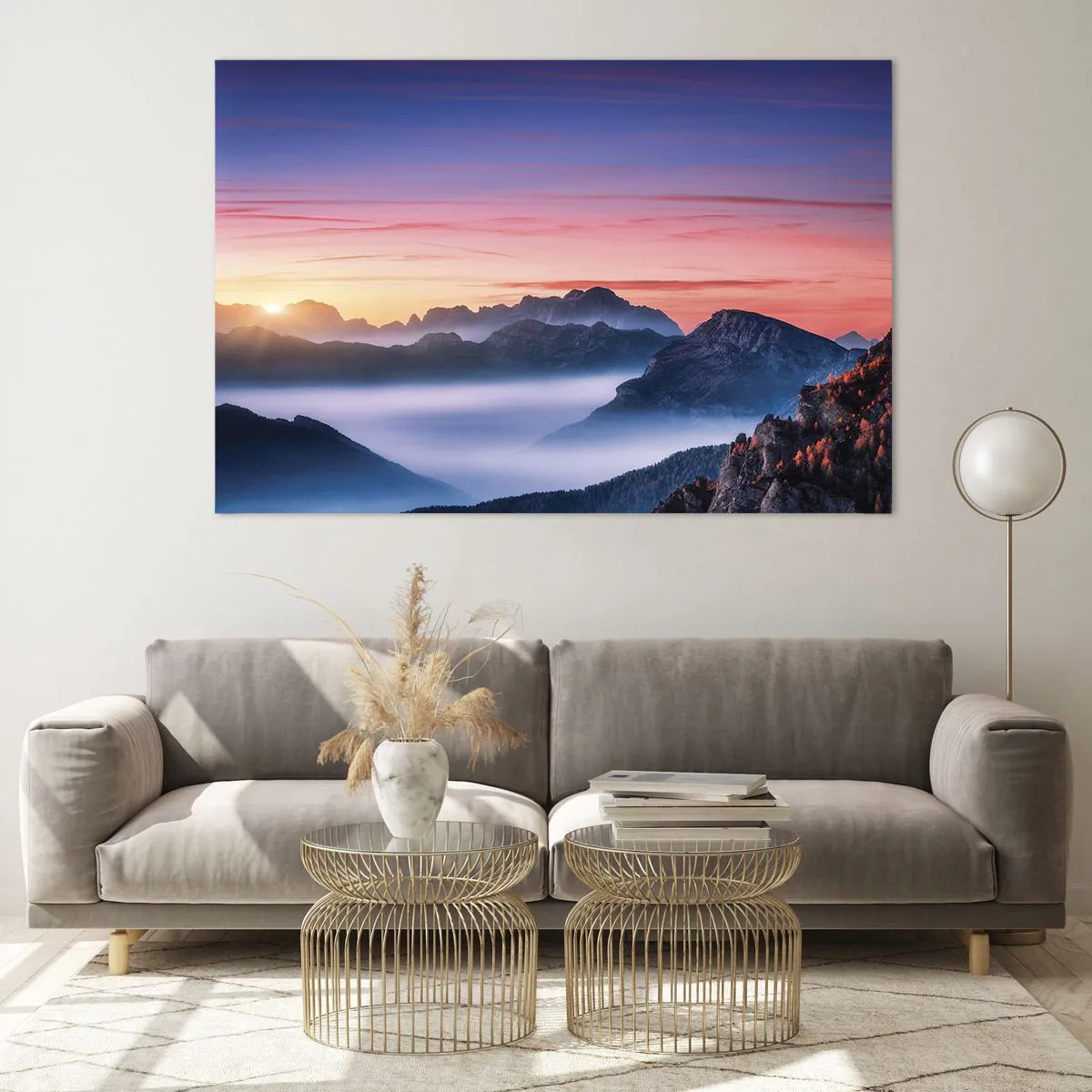 Üveg kép - A völgyek fölött - 120x80 cm