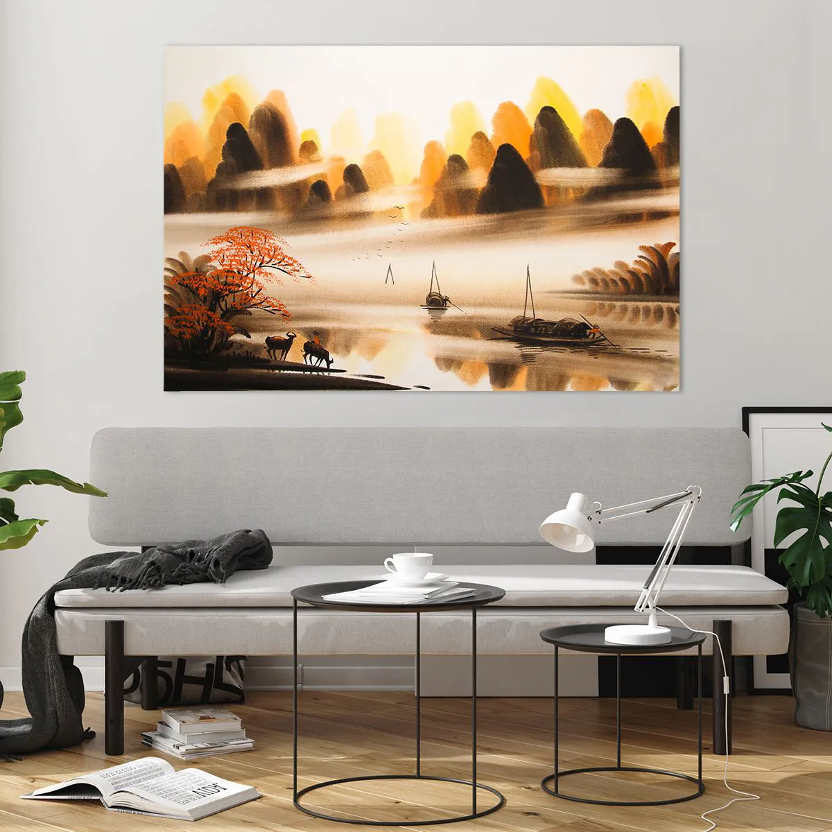 Billede på glas - Længere væk end det fjerne Østen - 120x80 cm