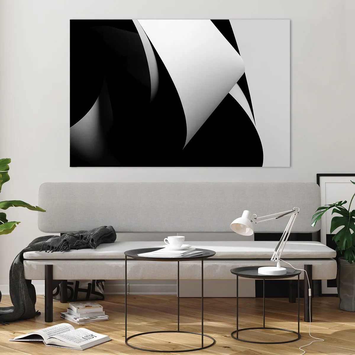 Tablou pe sticlă - Planuri de lumină din adâncurile umbrelor - 120x80 cm