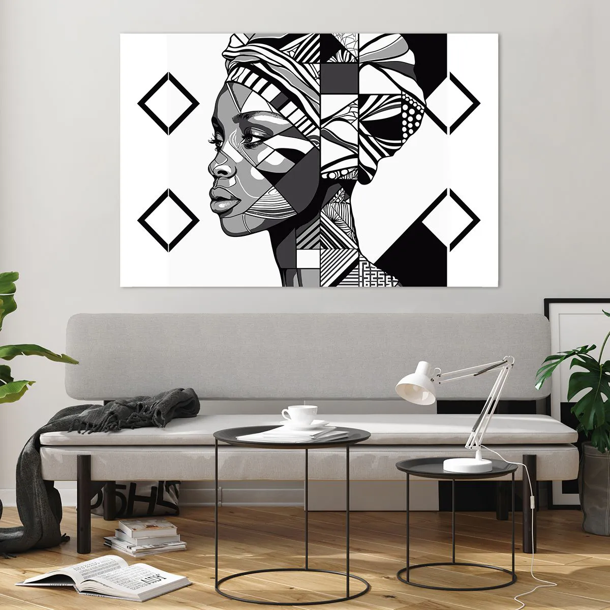 Glass picture - Ethnic Portrait - 120x80 cm