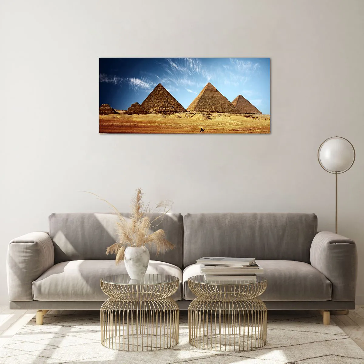 Cuadro sobre vidrio - Impresiones sobre Vidrio - 40 siglos te observan - 100x40 cm