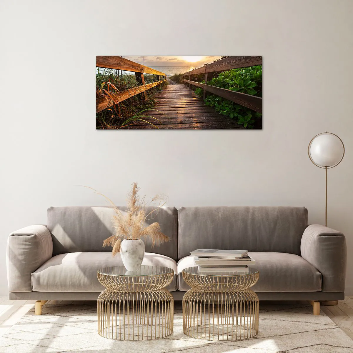 Üveg kép - És egyenesen a partra - 100x40 cm