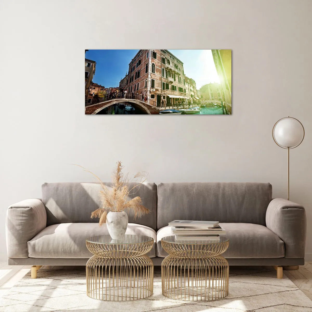 Tablou pe sticlă - Veneția - Amore Mio - 100x40 cm