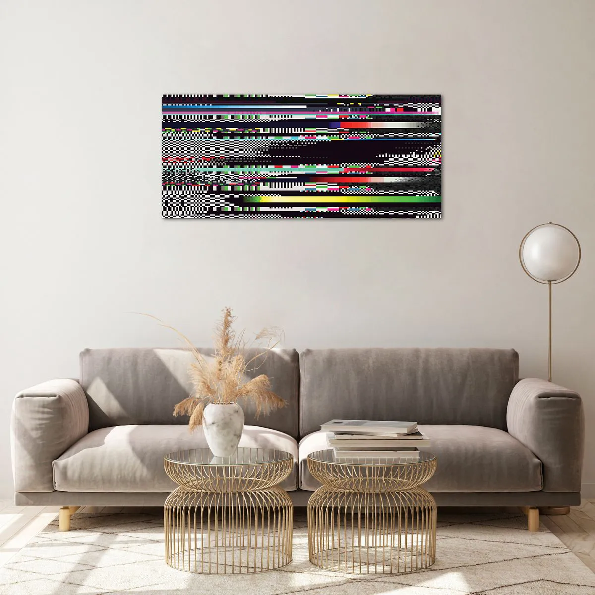 Tablou pe sticlă - Imaginea controlată a realității - 100x40 cm