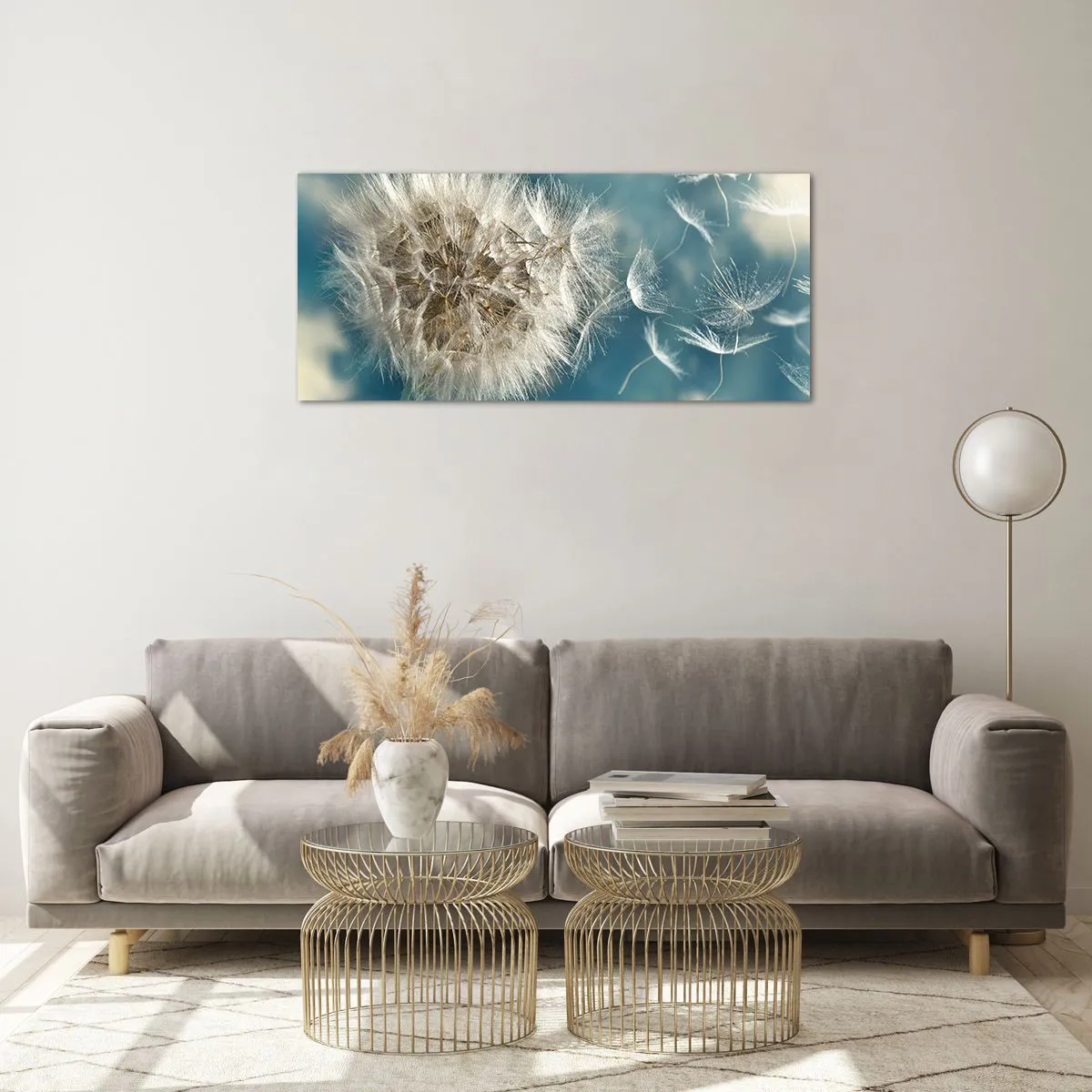 Quadro em vidro - Respiração de um anjo - 100x40 cm