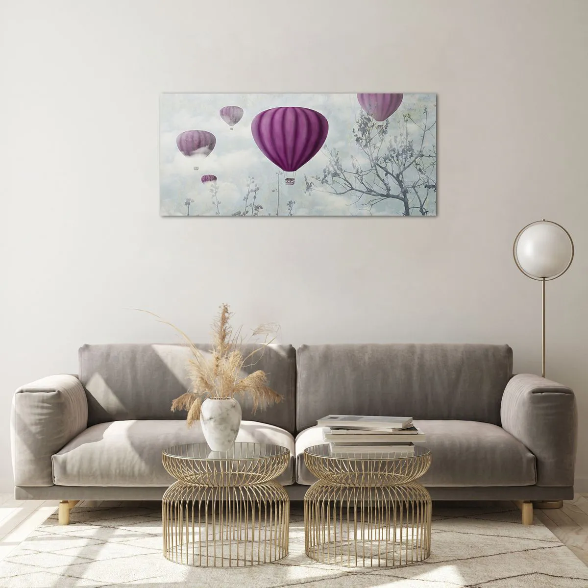 Obraz na szkle - Jak statki na niebie - 100x40 cm