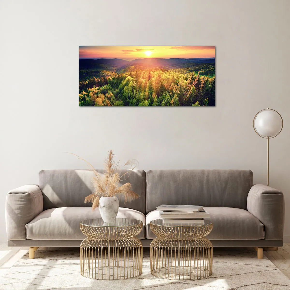 Obraz na skle - Vrcholky a vrcholy - 100x40 cm