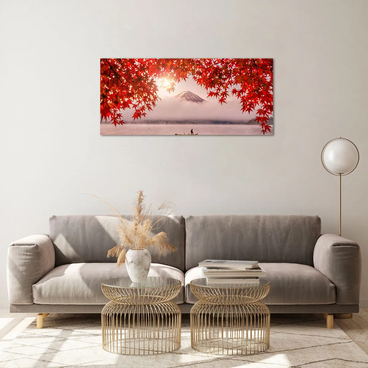 Billede på glas - I en japansk atmosfære - 100x40 cm