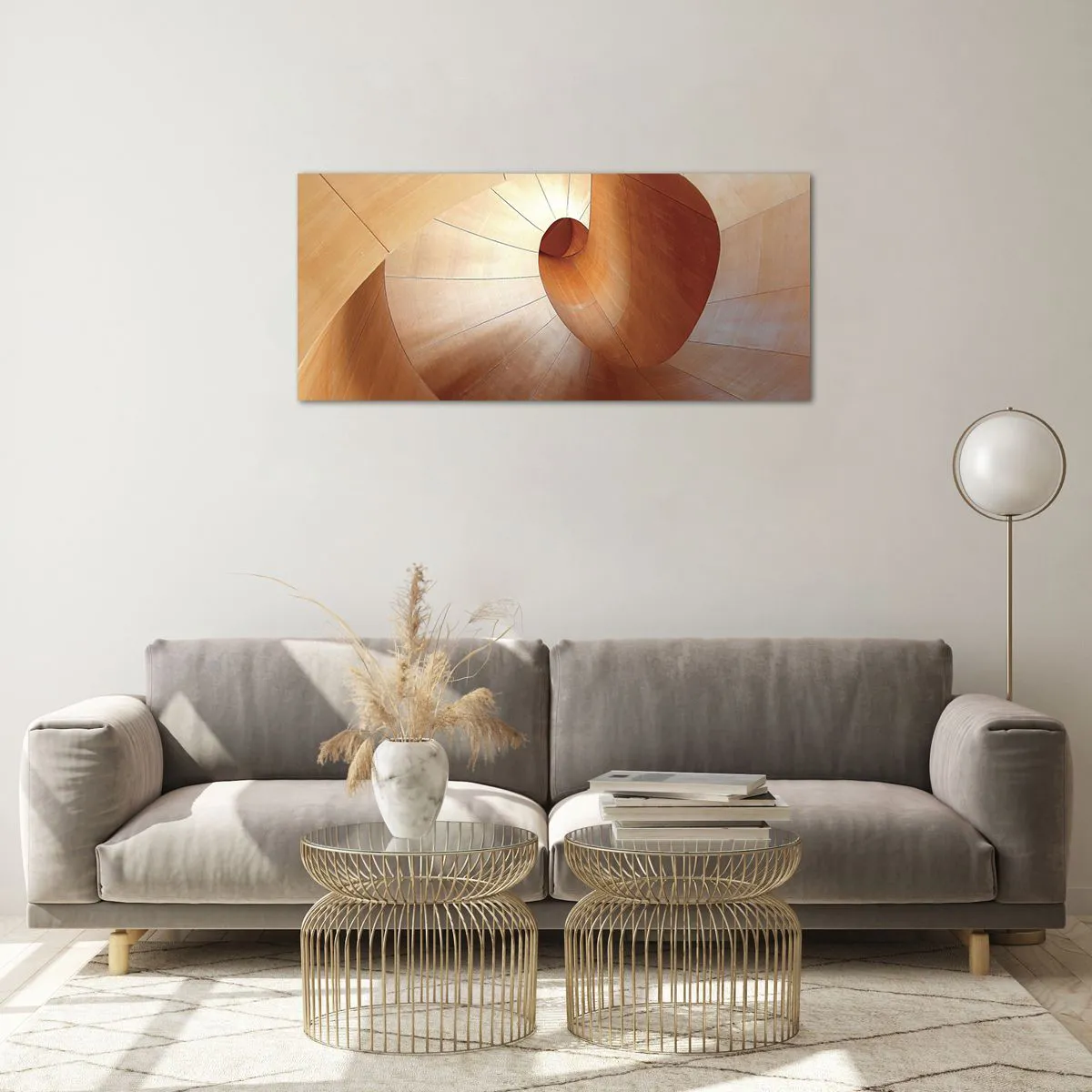 Obraz na skle - Architektonická serpentína - 100x40 cm