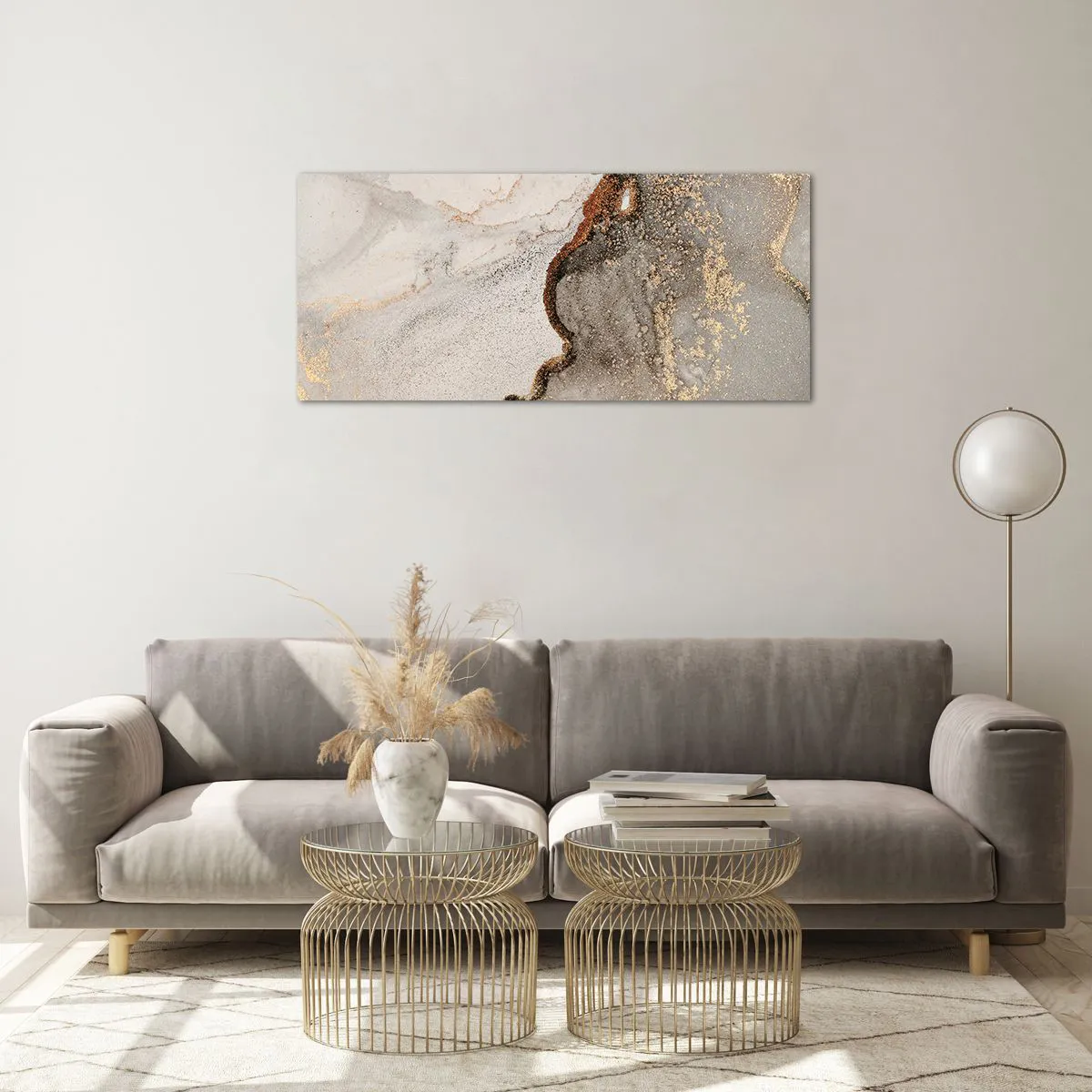 Cuadro sobre vidrio - Impresiones sobre Vidrio - En la frontera de los colores - 100x40 cm