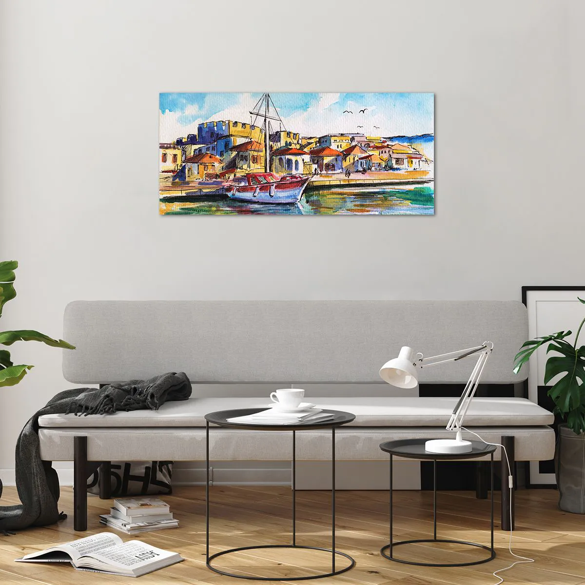 Impression sur verre - Image sur verre - Après-midi arc-en-ciel - 100x40 cm