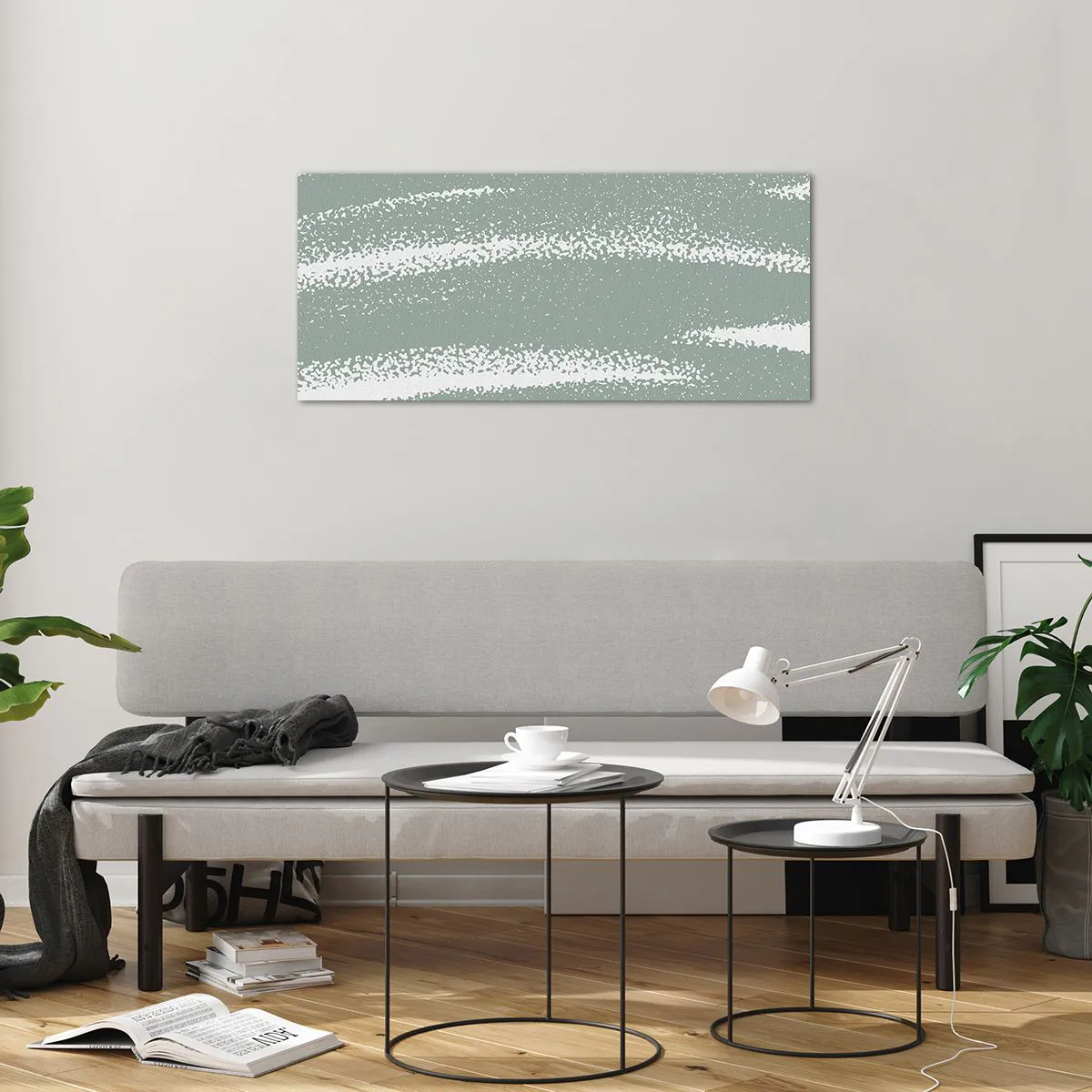 Impression sur verre - Image sur verre - Abstraction dans un climat hivernal - 100x40 cm