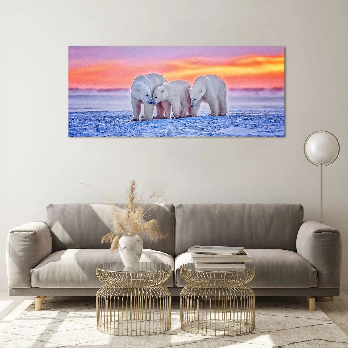 Quadro em vidro - Tudo o que precisa é de aconchego familiar - 120x50 cm