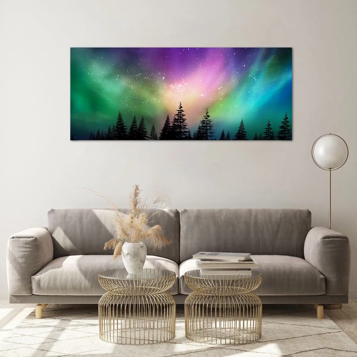 Üveg kép - Fehér varázslat - 120x50 cm