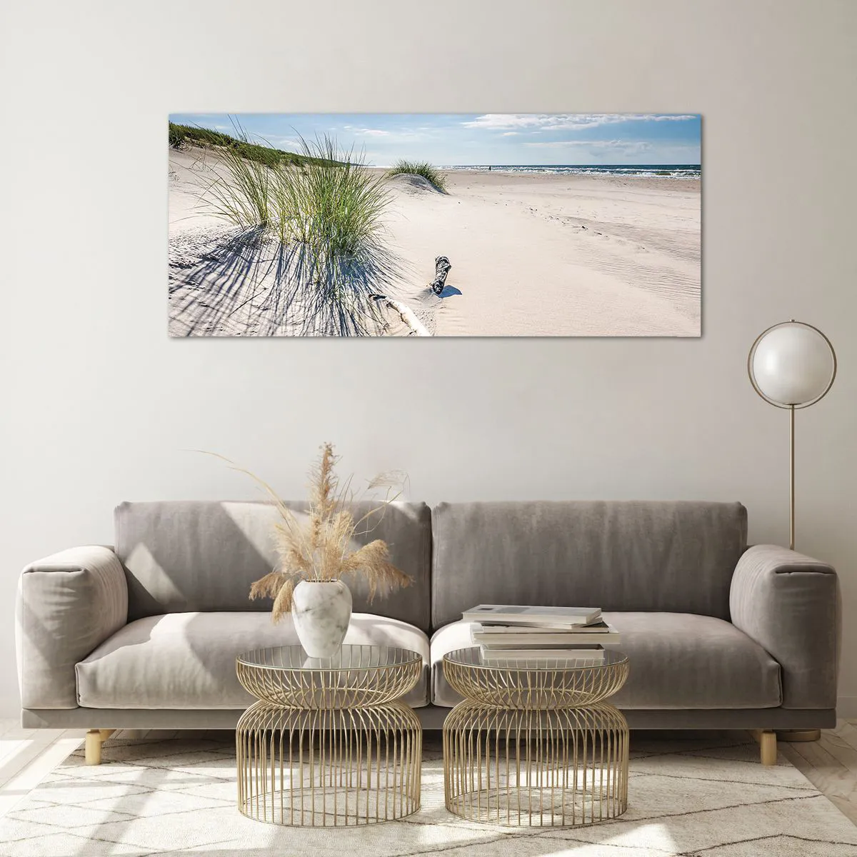 Schilderen op glas - De mooiste zandstrand? Oostzee-strand - 120x50 cm
