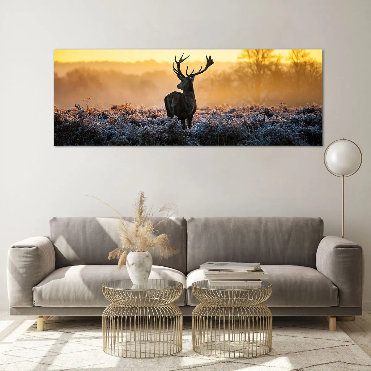 Üveg kép - Megkoronázott a birtokán - 140x50 cm