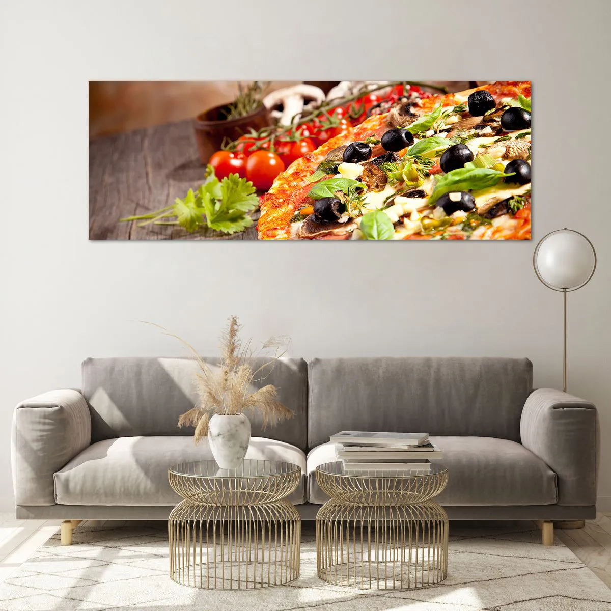 Quadro em vidro - Ingredientes telúricos - 140x50 cm