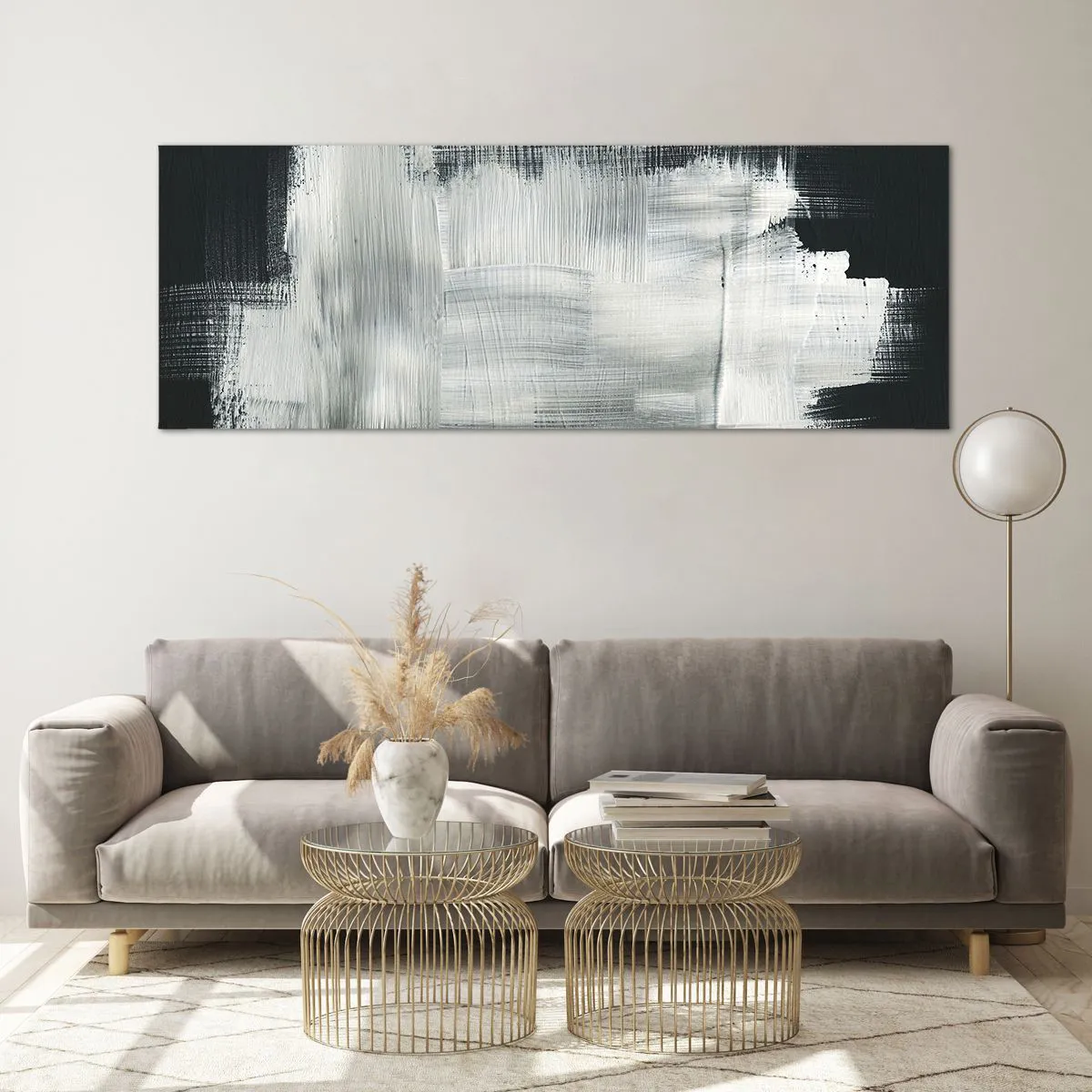 Obraz na skle - Utkané svisle a vodorovně - 140x50 cm