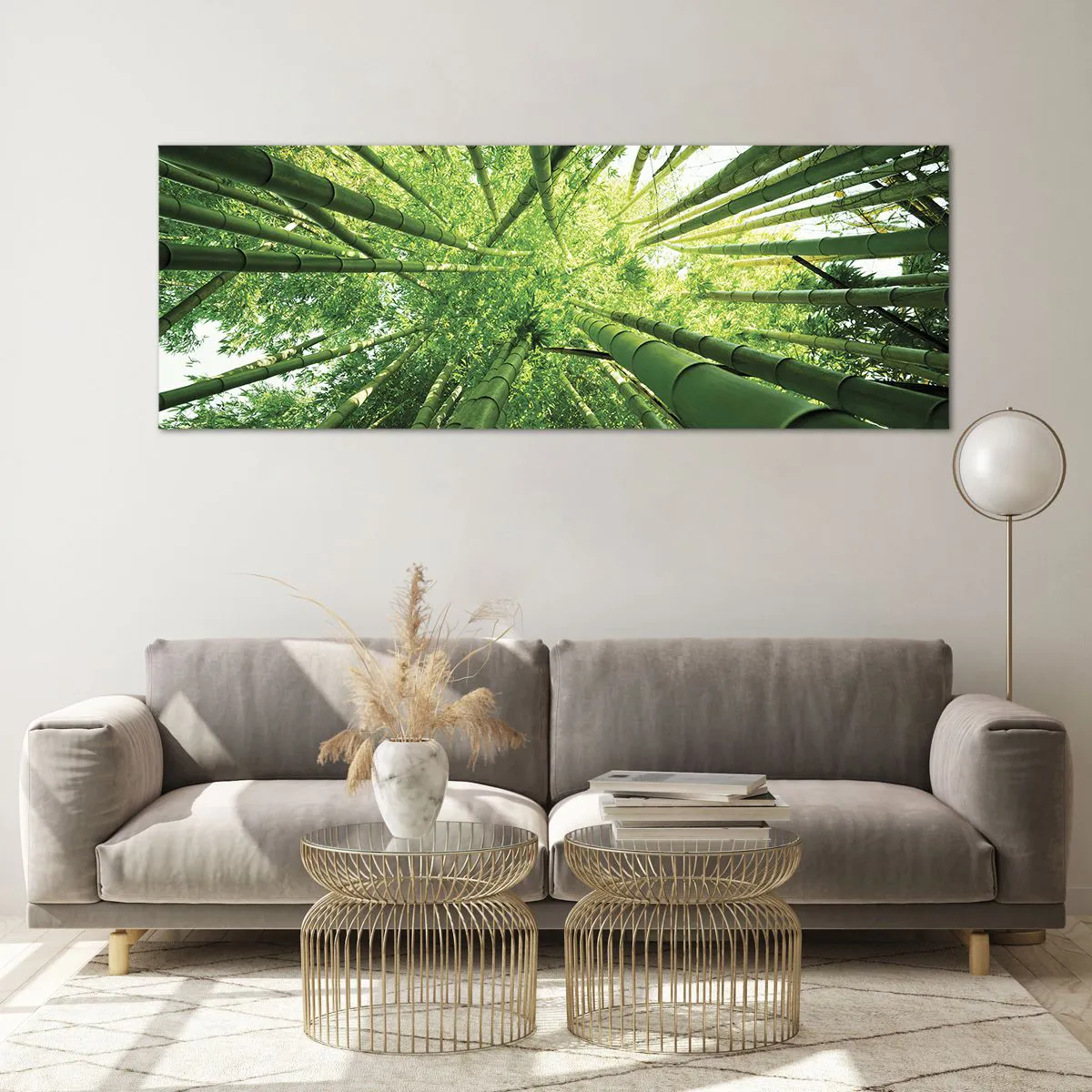 Üveg kép - Egy bambuszligetben - 140x50 cm